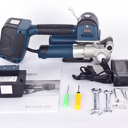 19-25mm Cordless Handheld Electric Strapping Machine with 2 Batteries - 25A