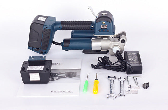 19-25mm Cordless Handheld Electric Strapping Machine with 2 Batteries - 25A