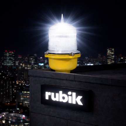 Single Lamp Flashing White LED, Low Intensity Obstruction Light, FAA L-810 Aviation Warning Lamp