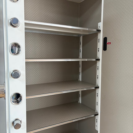 Rubik 1.8m Tall Double Door Digital Safe Box Cabinet with Dual Key Lock (180x100x55cm) White