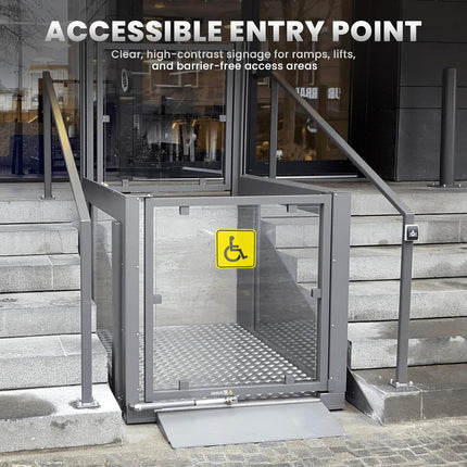 Self Adhesive Disabled Handicap Car Sticker – Reflective Vinyl Decal Sign 15x15cm