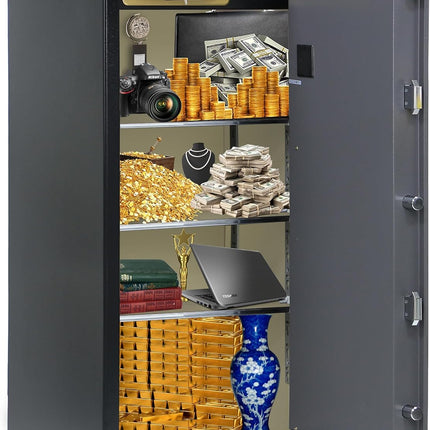 Rubik Digital Safe Box, Premium Build, Triple Security Locker 138kg (150x65x56cm) RBGX-150XTD Black/Grey