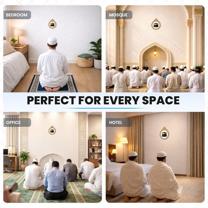 Self Adhesive Qibla Direction Signs – Vinyl Decal Stickers for Muslim Prayer (12x9.5cm)