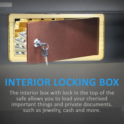 Rubik Digital Safe Box, Premium Build, Dual Security Locker 48kg (80x48x40cm) RBGX-73XTD Black/Grey