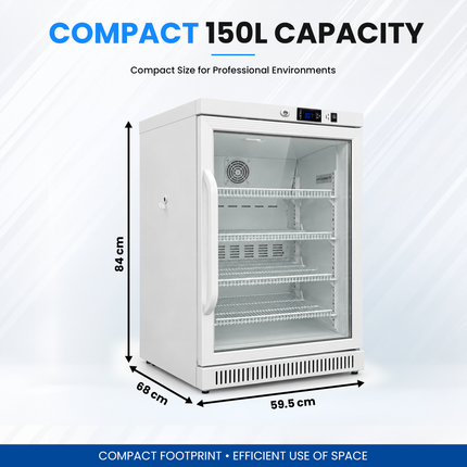 Medical Refrigerator 150L - Vaccine & Pharmaceutical Fridge Digital Control / Alarm / Thermometer, JGA-BC168