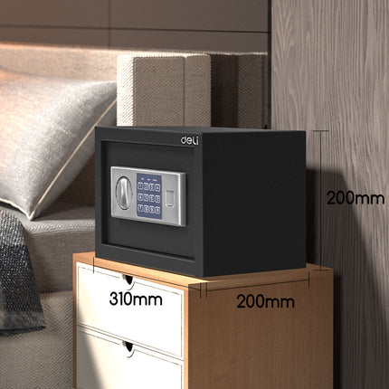 Deli Niello Digital Safe Box T520 (20x31x20cm) Black
