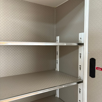 Rubik 1.8m Tall Double Door Digital Safe Box Cabinet with Dual Key Lock (180x100x55cm) White