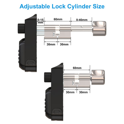 WELOCK Smart Lock U81 Electronic Door Lock Cylinder with Fingerprint Password App RFID Card Spare Mechanical Key