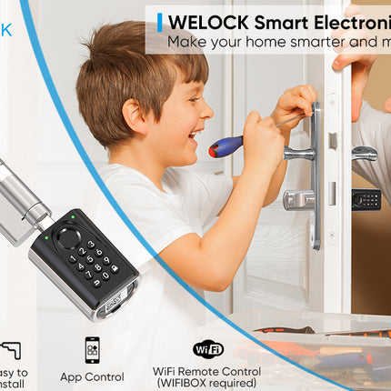 WELOCK Smart Fingerprint Door Lock with Biometric Fingerprint Scanner and Pass Code ToucD41