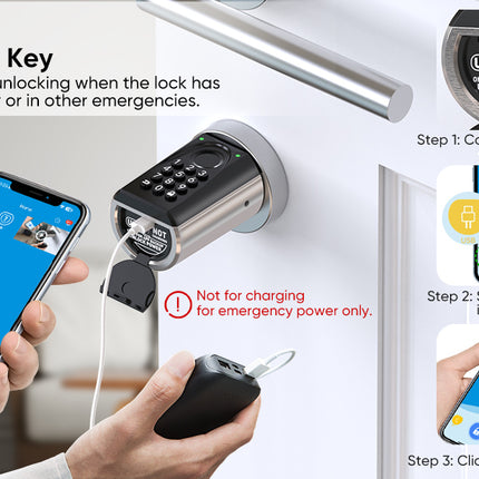 WELOCK Smart Fingerprint Door Lock with Biometric Fingerprint Scanner and Pass Code ToucD41