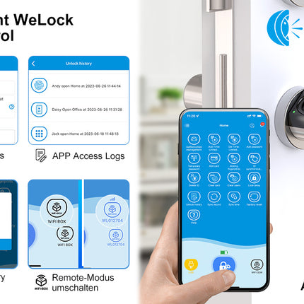 WELOCK Smart Fingerprint Door Lock with Biometric Fingerprint Scanner and Pass Code ToucD41
