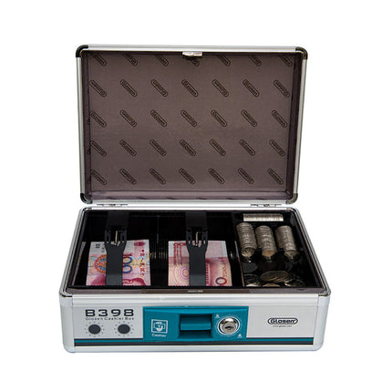 Glosen Cash Box with Key Lock, Portable Cash Register Model B398