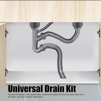Dual Sink Drainer Anti-overflow Anti-Odor and Overflow Protection RB-9014