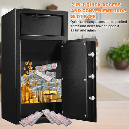 Rubik Depository Safe Box with Digital Lock, Deposit Chute and Fire Resistant RB-DS70 (70x34x38cm)