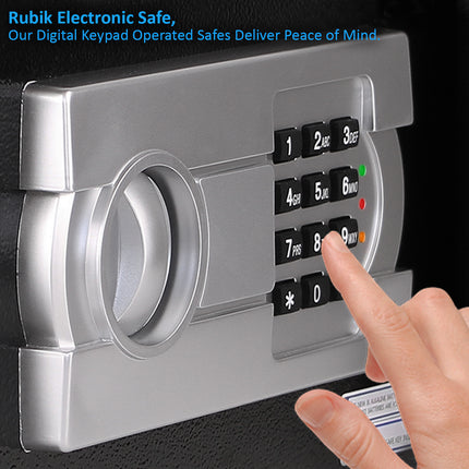 Rubik Large Digital Safe Box with Keys, RB90EG (90x40x50cm) Black