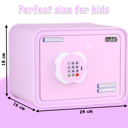 Children's Digital Piggy Bank Safe Box with Deposit Slot, For Kids Girls Boys RB-ZW18N (Mauve)