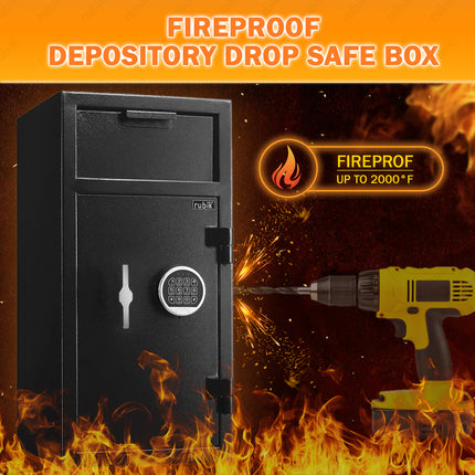 Rubik Depository Safe Box with Digital Lock, Deposit Chute and Fire Resistant RB-DS70 (70x34x38cm)