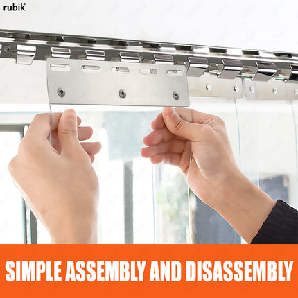 Transparent PVC Strip Curtains, For Doorways, Air Blockers, Readymade (3.28 x 9.84 ft)