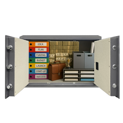 Rubik Double Door Cabinet Safe Box 60x100cm, Digital Lock with Keys, For Home, Business & Commercial Use