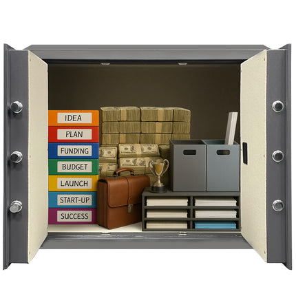 Rubik Double Door Cabinet Safe Box 80x100cm, Digital Lock with Keys, For Home, Business & Commercial Use