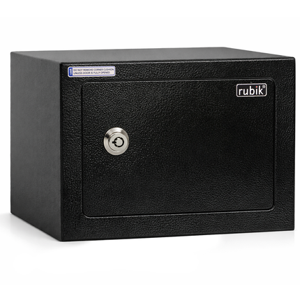 Rubik Basic Key Operated Mini Safe Box (17x23x17cm) Black