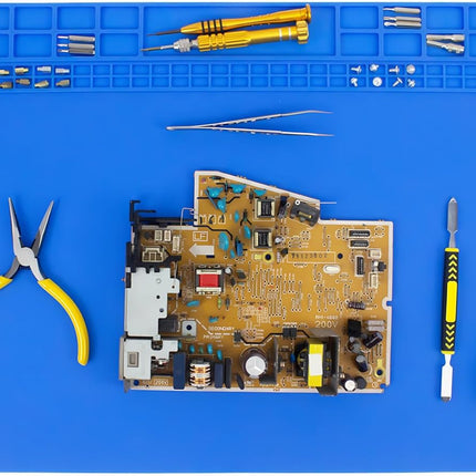 XL Soldering Repair Mat, 70x40cm Extra Large Heat Resistant Silicone Pad Grey
