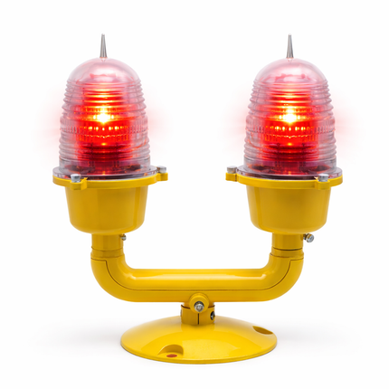 Low Intensity Obstruction Light (LIOL), LED Warning Light Steady Red Double LED Beacons, FAA L-810 Aviation Tower Lights