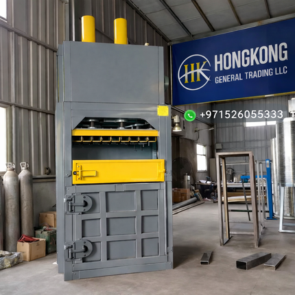 100T Vertical Baler Hydraulic Baling Press, Dual Hydraulic 500kg Waste Bundling Machine