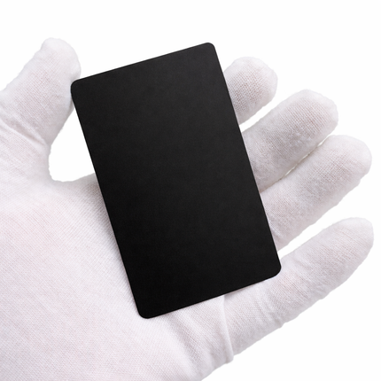 Matte Black Aluminum Metal Business Cards for Laser Marking - 86x54x0.45mm (100 Sheets)