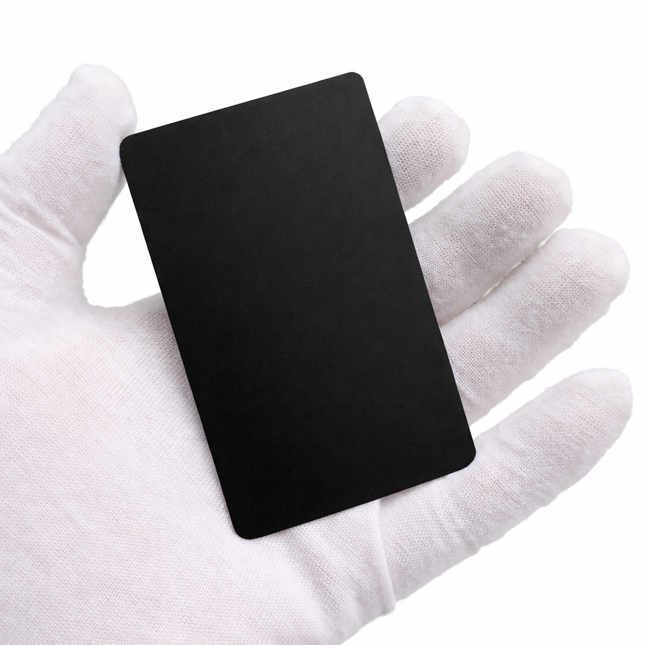 Matte Black Aluminum Metal Business Cards for Laser Marking - 86x54x0.45mm (100 Sheets)