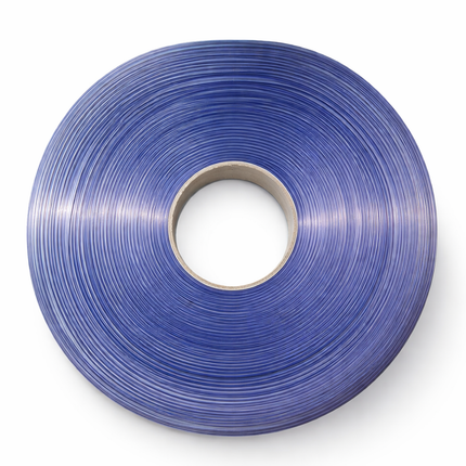 Clear PVC Strip Roll, Ribbed T-Strip, 200mm x 6mm x 50m Roll, Non-Phthalate Transparent PVC