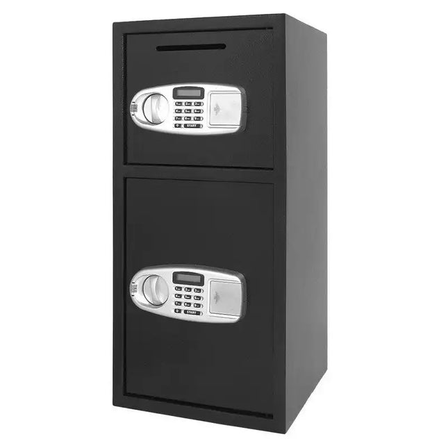 Rubik Large Double Door Safe Box with Drop Slot, Digital Lock & Key 75cm