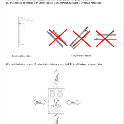 MEAN WELL 12V 320W Switching Power Supply for LED ERP-350-12, 200-240V 4.0a 50/60Hz