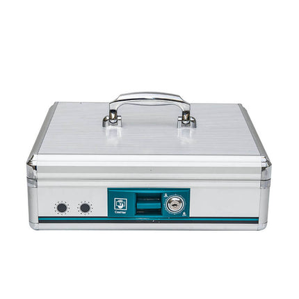 Glosen B598 Aluminum Cash Box with Key Lock - Portable Cash Register
