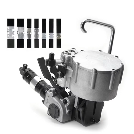 19mm Pneumatic Steel Strapping Machine KZ-19B - Integrated Air-Powered Steel Banding Tool