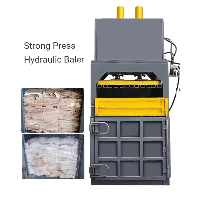 100T Vertical Baler Hydraulic Baling Press, Dual Hydraulic 500kg Waste Bundling Machine
