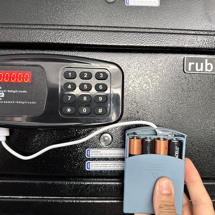 Rubik USB External Battery Box for Safe Box, Backup Battery Enclosure, 6V Power Source