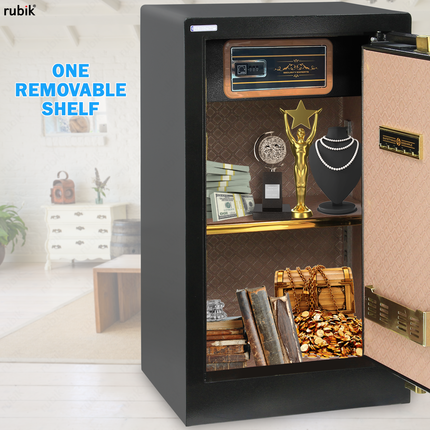 Rubik Digital Safe Box with Dual Lock (82x47x41cm) 80H-BG Black