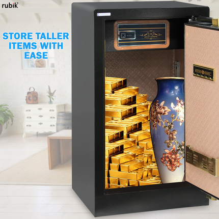 Rubik Digital Safe Box with Dual Lock (82x47x41cm) 80H-BG Black