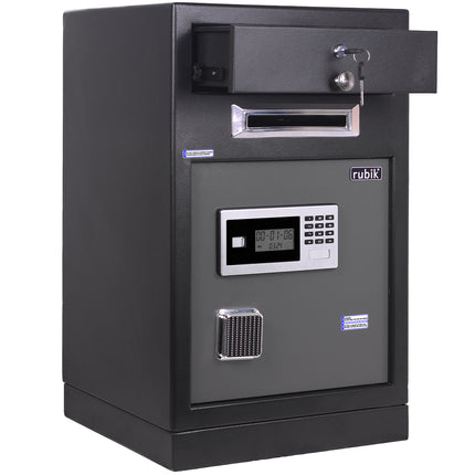 Rubik Drop Slot Safe with Lockable Cash Drawer, Digital and Key Lock, Office Shop Use RB-6343DS (69x43x38cm)