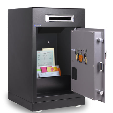 Rubik Drop Slot Safe for Cash Deposit, Digital and Key Lock, Office Shop Use RB-6343S (69x43x38cm)