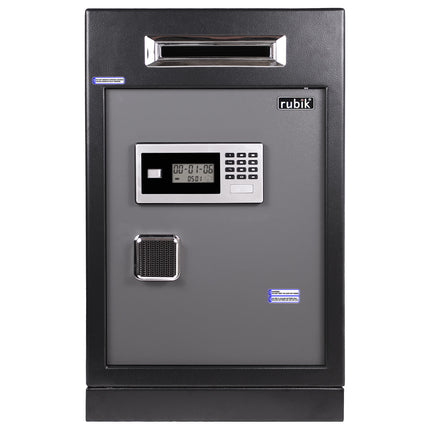 Rubik Drop Slot Safe for Cash Deposit, Digital and Key Lock, Office Shop Use RB-6343S (69x43x38cm)