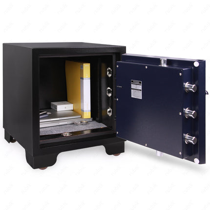 Rubik 2-Hours Fireproof Safe Box 58cm with Digital Lock & Key (RBDF-580, 110kg) Black/Blue