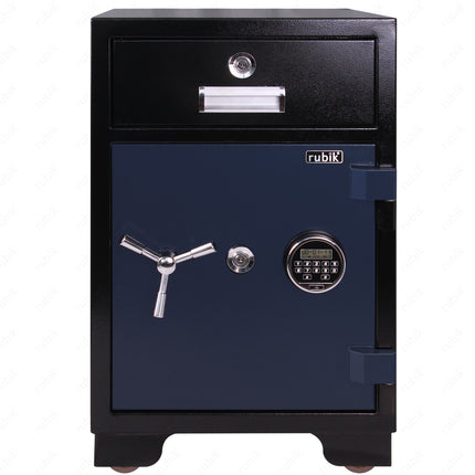 Rubik 2-Hours Fireproof Safe Box 78cm with External Storage Drawer (RBDF-780D, 155kg) Black/Blue