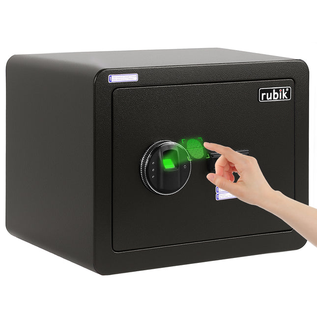 Rubik Large Fingerprint Safe Box with Keys, RB-30YFP (30x38x30cm)