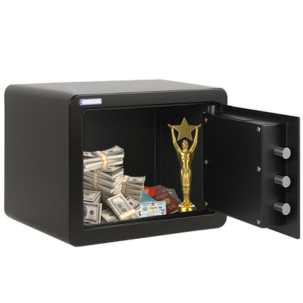 Rubik Large Fingerprint Safe Box with Keys, RB-30YFP (30x38x30cm)