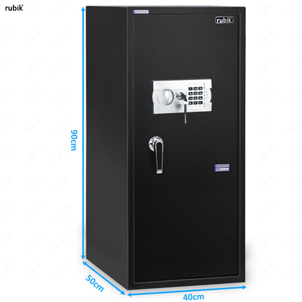 Rubik Large Digital Safe Box with Keys, RB90EG (90x40x50cm) Black