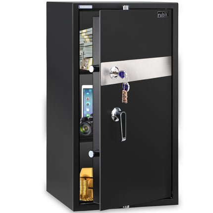 Rubik Large Key Operated Safe Box RB75K (Size, 75x40x40cm) Black