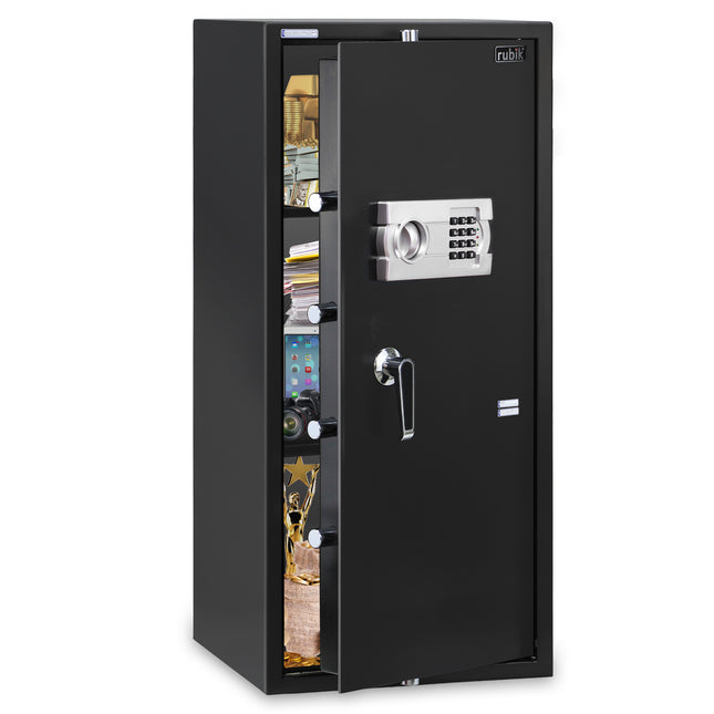 Rubik Large Digital Safe Box with Keys, RB90EG (90x40x50cm) Black