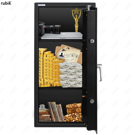 Rubik Large Key Operated Safe Box RB90K (Size, 90x40x50cm) Black